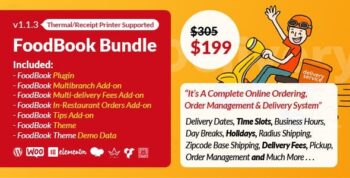 Online Food Ordering System For Restaurant | FoodBook Plugin & Add-ons Bundle