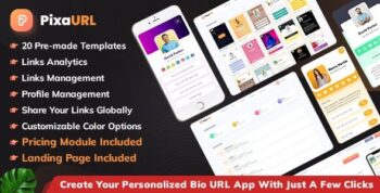 PixaURL - Run Your Own SaaS Platform for Building Bio URL , Mini Sites, Digital Cards
