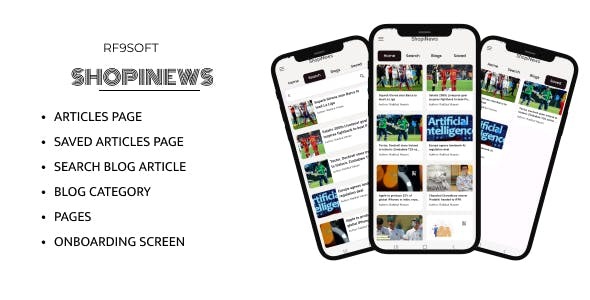 Shopify News App - The Best Flutter Shopinews app 2024