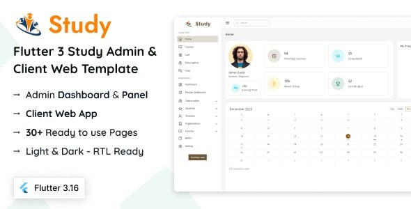 Study - Flutter Courses Admin & Client Template