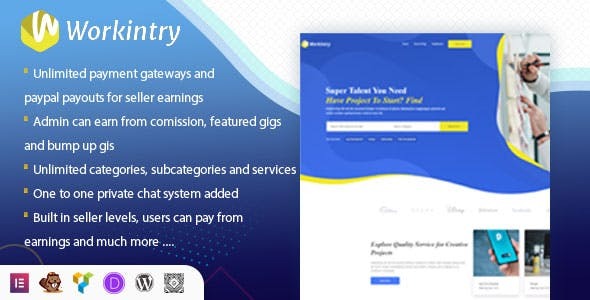 Workintry - Freelance Marketplace and Gig Based WordPress Plugin
