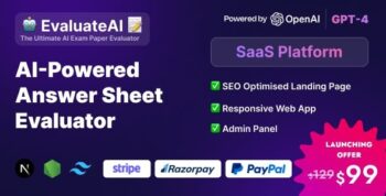 EvaluateAI - AI Powered Answer Sheet Evaluator and Marksheet Generator SaaS Platform