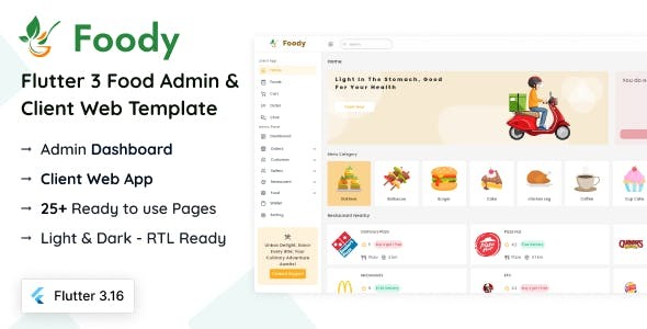 Foody - Flutter Food Admin & Client Template