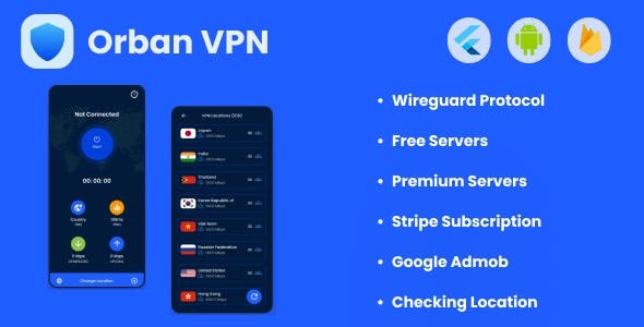 Orban VPN - Wireguard Protocol Vpn Flutter App