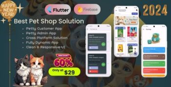 PawsHaven - Your Ultimate Pet Paradise eCommerce Solution | User & Admin App | Flutter & Firebase