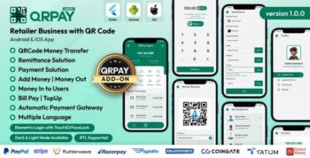 QRPay Agent - Retailer Business with QR Code Android and iOS App