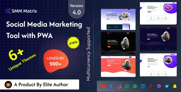 SMM Matrix - Social Media Marketing Tool with PWA