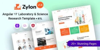 Zylon - Laboratory & Science Research Angular 17+ Template