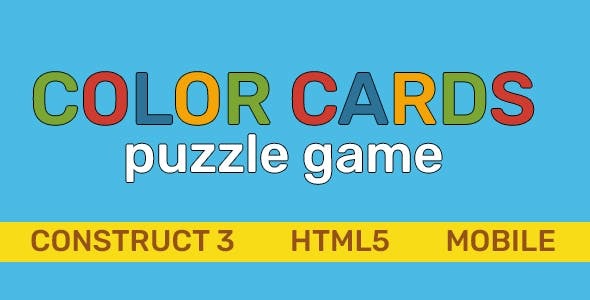 Color Cards puzzle. Construct 3. Html5 & Mobile (AdMob)