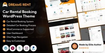 Dreams Rent - Car Rental Booking Management WordPress Theme