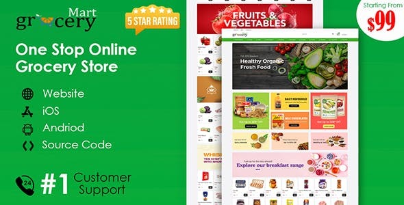 GroceryMart: Multi & Single Vendor Grocery Ecommerce Website & Mobile App Dot Net Core