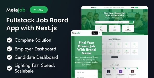 Metajob - Fullstack Job Board App with Nextjs