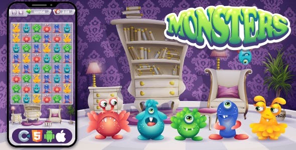 Monster - HTML5 Game, Construct 3