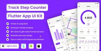 TrackStep - Step Counter | Tracker App | Flutter iOS/Android App Template
