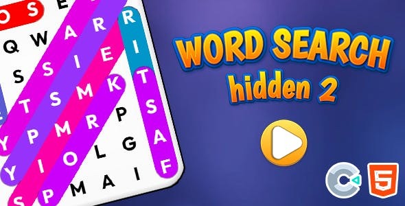 Word Search Hidden 2 - Html5 (Construct3)