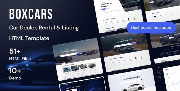 Boxcar - Car Dealer, Rental & Listing HTML Template