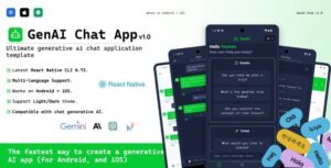 GenAI Chat (React Native CLI -latest) | Ultimate generative AI Chat application Template