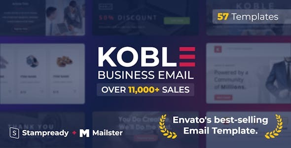 Koble | Mailchimp Business Email Template Sets