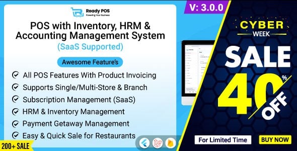 Ready POS - POS with Inventory Management System, HRM & Accounting | POS SAAS