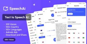 SpeechAI - Text to Speech App with Admob Ads and IAP