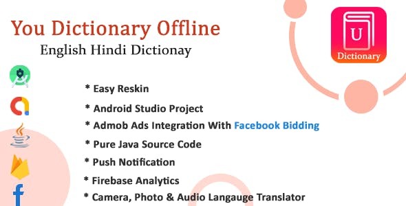 U Dictionary Translator App With All Languages Translator with Admob and Facebook Ads Integration