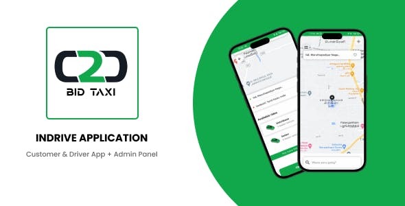 C2dbidtaxi | InDriver Clone | React Native Complete Taxi Booking Solution with Bidding Option