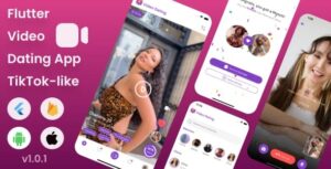 Flutter Video Dating App: Short-form profile videos | TikTok-like | Full App [Extended License]