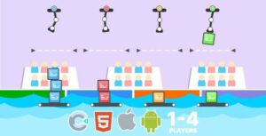 Gravity Box. 1-4 Player Mode. Construct 3 (c3p)