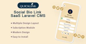Bio Link SaaS for Creators, Influencers and Businesses - QuickBioLink (SAAS)
