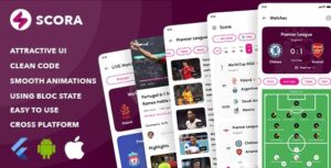 Scora: Sport Application UI KIT ( LiveScore, LiveMatches, News, Videos... )