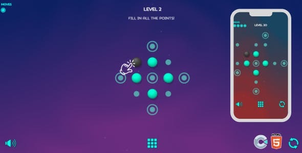 Sphere Shift PUZZLE - HTML5 Game (High graphic)