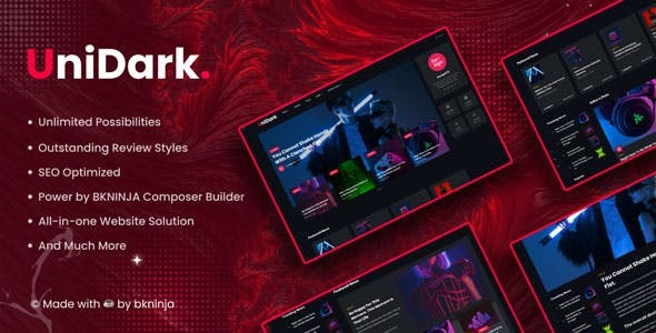 UniDark - Modern Magazine News WordPress Theme