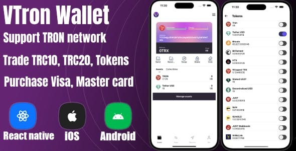 VTronWallet - Advanced TRC20 Wallet with Token Swap and DApps Integration