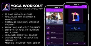 Yoga Workout Exercise Mediation Video with AdMob Ads Android