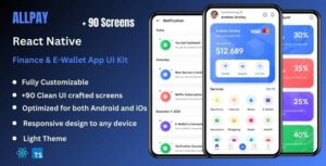 AllPay - Finance, Banking, & E-Wallet React Native Expo App Ui Kit