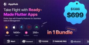 AppHub Bundle - Complete package of Foodie, eMart, GoRide, CabMe, GroMart and more