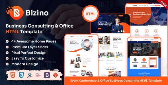 Bizino - Business Consulting & Conference HTML Template