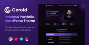 Gerold - Personal Portfolio WordPress Theme