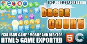Break Count Game - HTML5 / Construct3 Source-Code