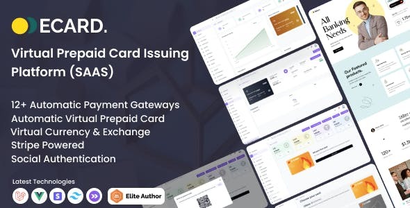 E-Card - Virtual Prepaid Card Issuing Platform | Stripe Powered (SAAS)