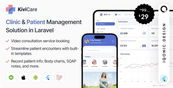KiviCare(TM) – Clinic Management System for Healthcare with Appointments & EMR (Laravel + Flutter)