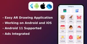 AR Drawing:Trace to Sketch pro - Admob Ads -Flutter (iOS & Android)