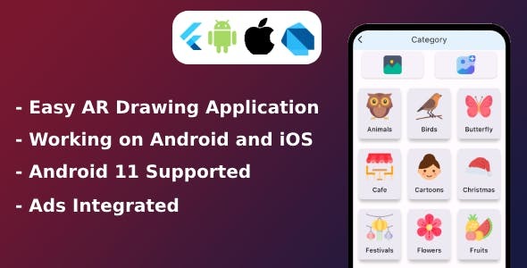 AR Drawing:Trace to Sketch pro - Admob Ads -Flutter (iOS & Android)