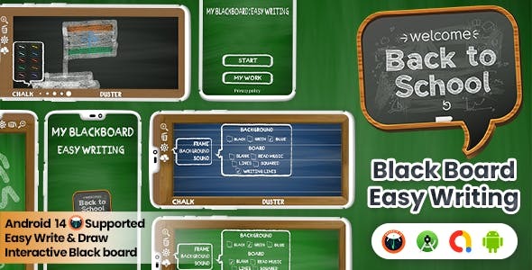 Black Board Easy Writing, Easy Write & Draw, Interactive Black board