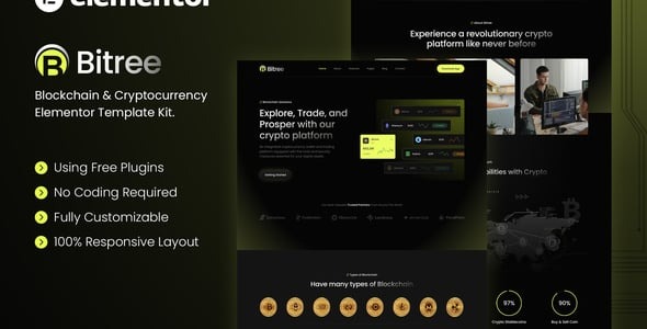 Bitree – Blockchain & Cryptocurrency Elementor Template Kit