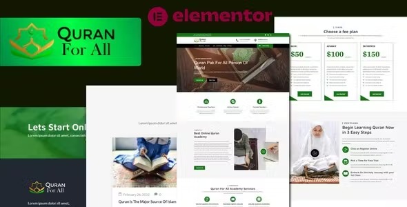 Quran For All - Study Academy Elementor Template Kit