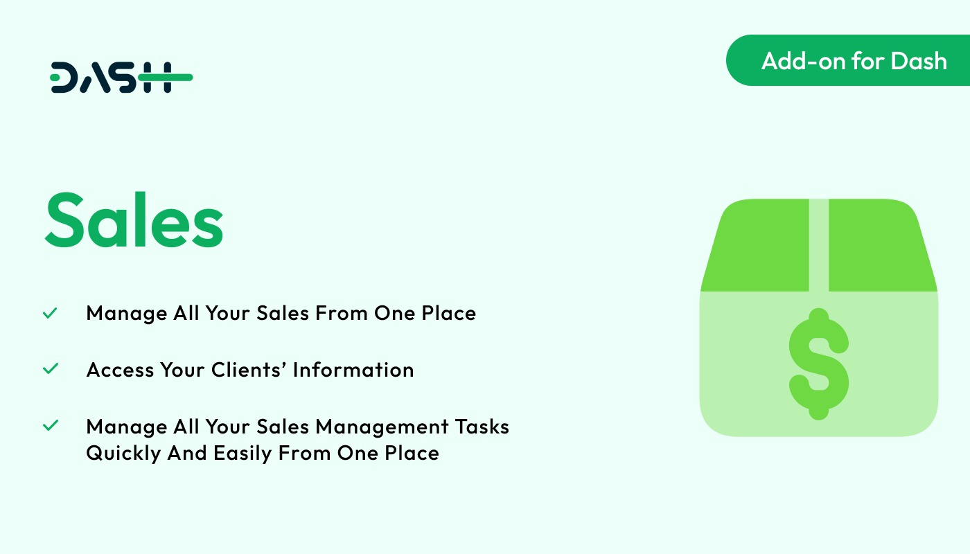 Sales – Dash SaaS Add-on