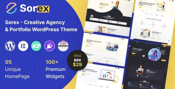 Sorex - Creative Agency & Portfolio WordPress Theme