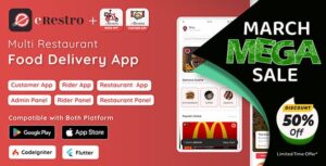 eRestro - Multi Restaurant Flutter App | Food Ordering App with Admin Panel & Restaurant Panel