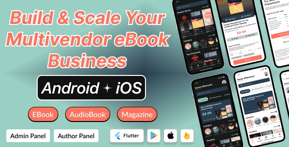 DTEBook – Multivendor eBook Selling Flutter App with Admin & Author Panels for Android & iOS